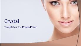  Presentation with beauty - PPT layouts consisting of beauty - beautiful girl on a white background and a sky blue colored foreground