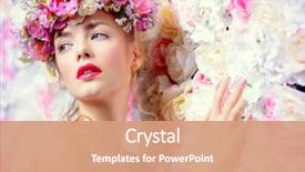  Presentation with beautiful spring flowers - Cool new PPT layouts with beauty - beautiful romantic young woman backdrop and a coral colored foreground
