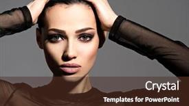  Presentation with beauty makeup - Presentation theme consisting of beauty - face of a beautiful girl background and a tawny brown colored foreground