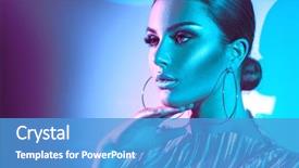  Presentation with sexy girl - Amazing slide deck having beauty - high fashion model woman backdrop and a teal colored foreground