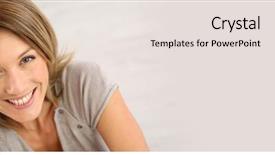  Presentation with aged - Colorful theme enhanced with beauty - portrait of smiling middle-aged woman backdrop and a sky blue colored foreground