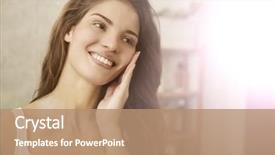  Presentation with beauty - Presentation enhanced with beauty - soft face background and a coral colored foreground