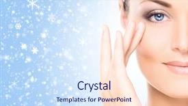  Presentation with spa - Colorful presentation design enhanced with beauty - spa portrait of young backdrop and a sky blue colored foreground