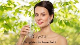  Presentation with detox - Slides with beauty-and-detox-concept-woman background and a coral colored foreground