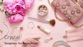  Presentation with fashion accessories - Cool new slide deck with beauty-and-fashion-accessories backdrop and a lemonade colored foreground