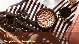  Presentation with fashion handbag - Audience pleasing PPT layouts consisting of beauty-and-fashion-concept-flat backdrop and a tawny brown colored foreground