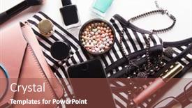  Presentation with fashion handbag - Presentation consisting of beauty-and-fashion-concept-flat background and a tawny brown colored foreground