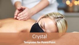  Presentation with medical spa - Slide set enhanced with beauty-and-health-safety-concept background and a coral colored foreground