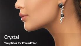  Presentation with jewelery - Beautiful PPT layouts featuring beauty and jewelery concept - woman backdrop and a black colored foreground