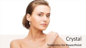  Presentation with jewelery - Slide set featuring string pearls - beauty and jewelery concept background and a lemonade colored foreground