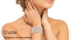 Presentation with jewelery - Slide deck consisting of string pearls - beauty and jewelery concept background and a coral colored foreground