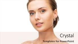  Presentation with jewelry - Presentation design enhanced with beauty and jewelry concept - woman background and a lemonade colored foreground