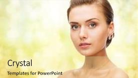  Presentation with jewelry - Presentation design consisting of beauty and jewelry concept - woman background and a blonde colored foreground