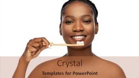  Presentation with african beauty - Colorful slide deck enhanced with beauty-and-people-concept-close backdrop and a coral colored foreground