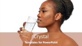  Presentation with african beauty - Slide set with beauty-and-people-concept-portrait background and a coral colored foreground