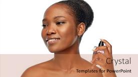  Presentation with african beauty - Audience pleasing slide set consisting of beauty-and-people-concept-portrait backdrop and a coral colored foreground