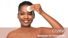  Presentation with african beauty - Colorful presentation theme enhanced with beauty-and-people-concept-portrait backdrop and a coral colored foreground