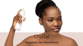  Presentation with african beauty - Beautiful presentation theme featuring beauty-and-people-concept-portrait backdrop and a coral colored foreground