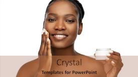  Presentation with african beauty - Slide set having beauty-and-people-concept-portrait background and a red colored foreground