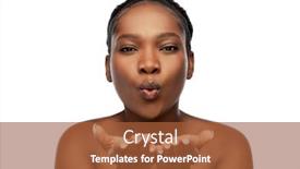  Presentation with nail salon beauty nails concept - Beautiful PPT theme featuring beauty-and-people-concept-portrait backdrop and a red colored foreground