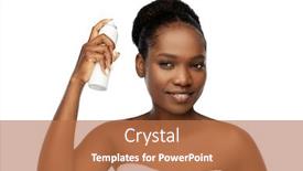  Presentation with african beauty - PPT theme having beauty-and-people-concept-portrait background and a coral colored foreground