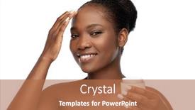  Presentation with african beauty - Theme with beauty-and-people-concept-portrait background and a coral colored foreground