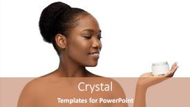  Presentation with african beauty - Colorful PPT layouts enhanced with beauty-and-people-concept-portrait backdrop and a coral colored foreground