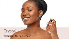  Presentation with african beauty - PPT layouts featuring beauty-and-people-concept-portrait background and a coral colored foreground