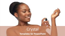  Presentation with african beauty - Slide deck consisting of beauty-and-people-concept-portrait background and a coral colored foreground