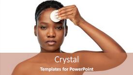  Presentation with african beauty - Beautiful theme featuring beauty-and-people-concept-portrait backdrop and a coral colored foreground