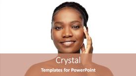  Presentation with african beauty - Slide deck with beauty-and-people-concept-portrait background and a coral colored foreground