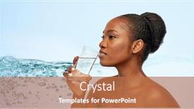  Presentation with african beauty - Presentation design consisting of beauty-and-people-concept-portrait background and a coral colored foreground