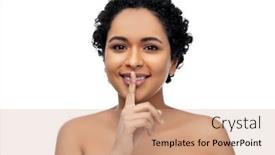  Presentation with african beauty - Audience pleasing slide deck consisting of beauty-and-people-concept-portrait backdrop and a coral colored foreground