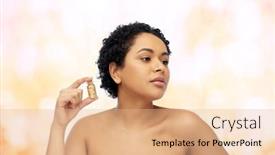  Presentation with african beauty - Audience pleasing theme consisting of beauty-and-people-concept-portrait backdrop and a coral colored foreground