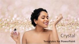  Presentation with african beauty - Audience pleasing PPT layouts consisting of beauty-and-people-concept-portrait backdrop and a coral colored foreground