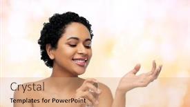  Presentation with african beauty - PPT layouts enhanced with beauty-and-people-concept-portrait background and a coral colored foreground