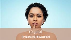  Presentation with african beauty - Slide deck with beauty-and-people-concept-portrait background and a coral colored foreground