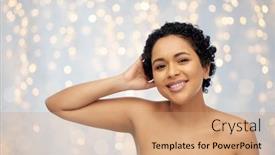  Presentation with african beauty - Colorful slide set enhanced with beauty-and-people-concept-portrait backdrop and a coral colored foreground