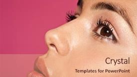  Presentation with beauty makeup - Cool new PPT theme with beauty and skin concept subtle backdrop and a coral colored foreground