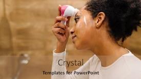  Presentation with african beauty - Slide deck having beauty-and-skincare-concept-young background and a coral colored foreground