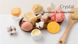  Presentation with spa concept - Slide deck featuring beauty-and-spa-concept-close background and a lemonade colored foreground