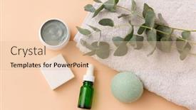  Presentation with spa concept - PPT layouts featuring beauty-and-spa-concept-serum background and a lemonade colored foreground