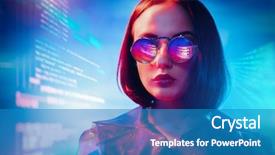  Presentation with artificial intelligence - Presentation featuring beauty and style technologies robot background and a teal colored foreground