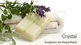  Presentation with wellness - Amazing presentation having wellness concept - handmade herbal soap backdrop and a lemonade colored foreground
