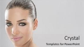  Presentation with indian woman face beauty - Cool new theme with beauty ans sensual woman face backdrop and a  colored foreground