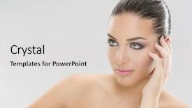  Presentation with beauty - PPT layouts enhanced with beauty ans sensual woman face background and a  colored foreground