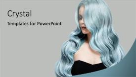  Presentation with long hair - Amazing theme having beauty ashes - beautiful woman with long wavy backdrop and a light gray colored foreground