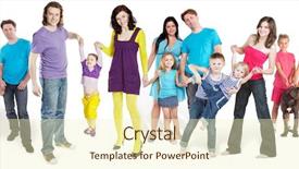 Presentation with families - Slide set consisting of beauty beast - 18 people - happy families background and a cream colored foreground