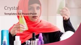  Presentation with blogger - Slide deck with beauty-blogger-in-hijab-recording background and a lemonade colored foreground