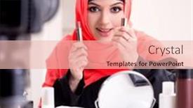  Presentation with blogger - Theme with beauty-blogger-in-hijab-recording background and a lemonade colored foreground